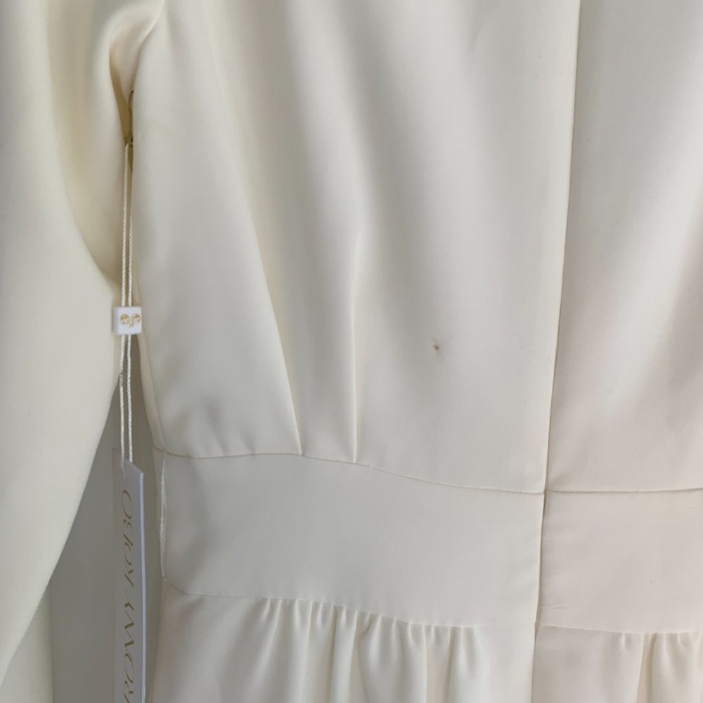 Ronny Kobo Intermix Cream Long Sleeve V-neck 'The Lindsey' Romper NWT - Picture 6 of 6